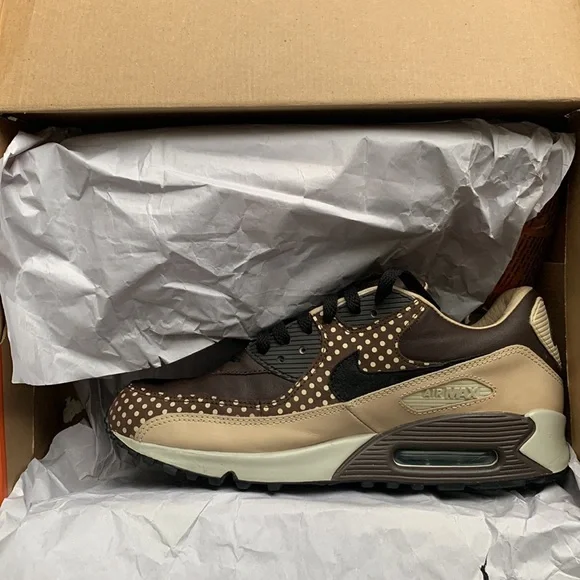 2005 NIKE AIR MAX 90 FOOTPATROL POLKA DOTS BROWN OFF WHITE ATMOS 1 313093-201 9 - Picture 15 of 15